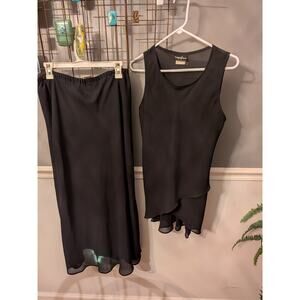 Positive Attitude Outfit Black asymmetrical  Romania size 12  Vintage